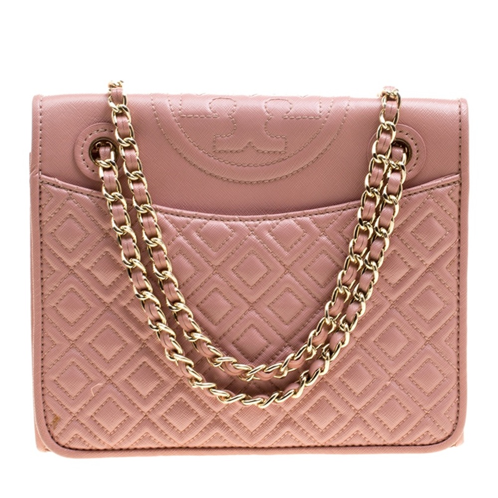 Tory Burch Pink Leather Medium Shoulder Bag
